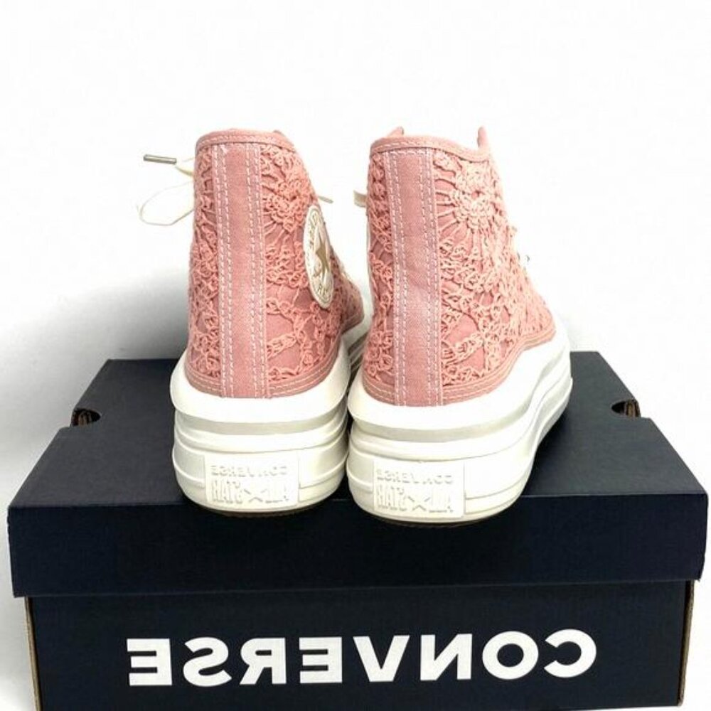 Converse Chuck Move Platform Sneaker Women's Crocheted A03951C Pink High Cotton - Picture 6 of 12